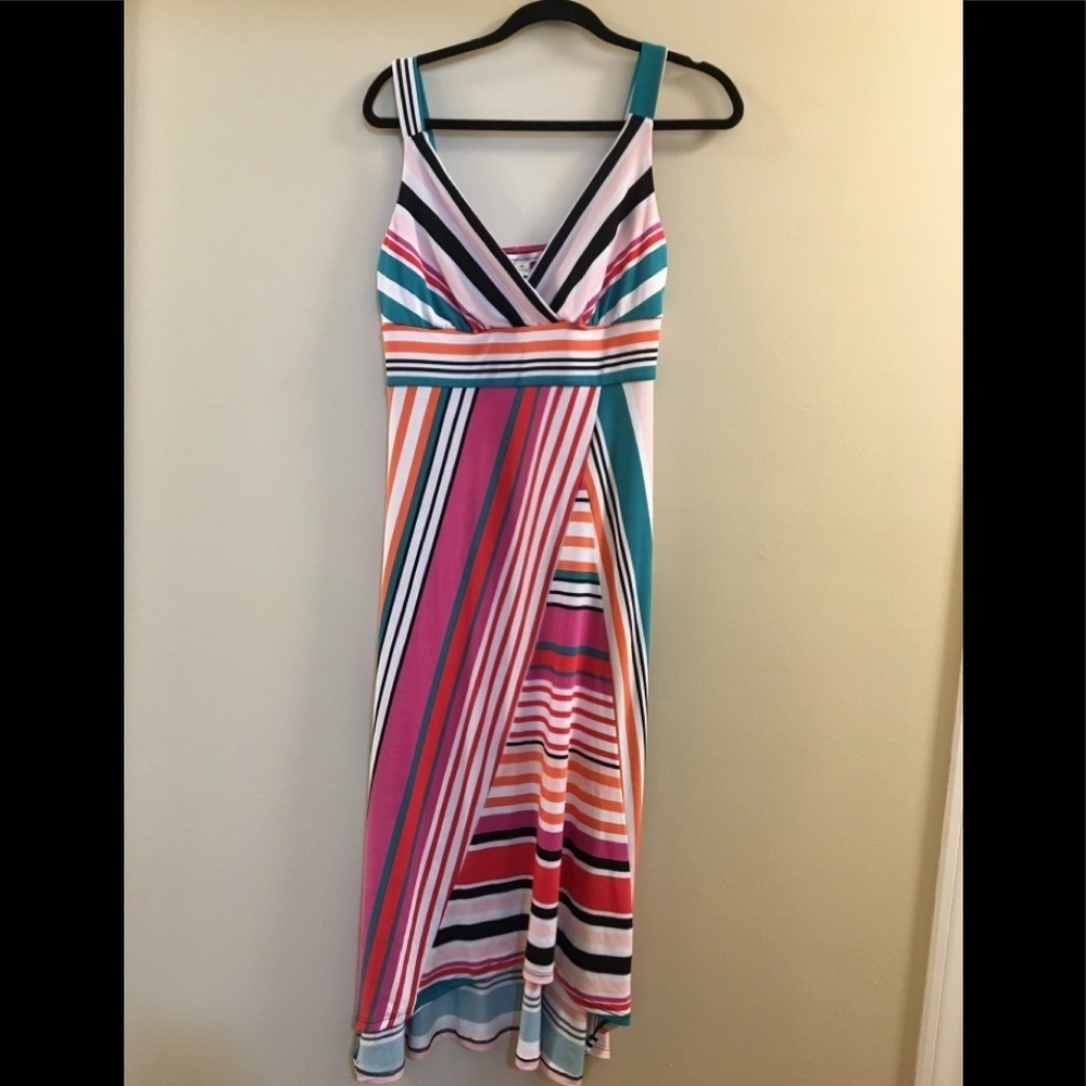 NWT JohnPaulRichard Petite Mixed-Stripe Dress oh. - Picture 8 of 14